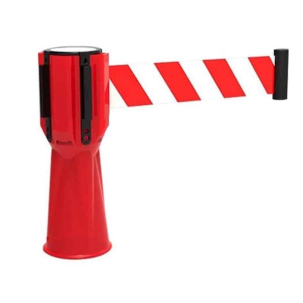 เทปกั้นกรวยจราจร ขนาด 5 cm. ยาว 300 cm. สีขาว-แดง