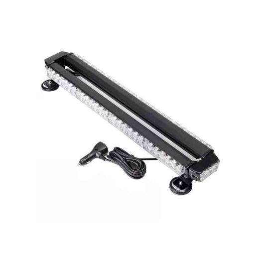 ไฟแฟลช LED รางยาว ขนาด 16x97x7 Cm. ฐานแม่เหล็ก ติดหลังคารถปรับได้ 7 จังหวะ