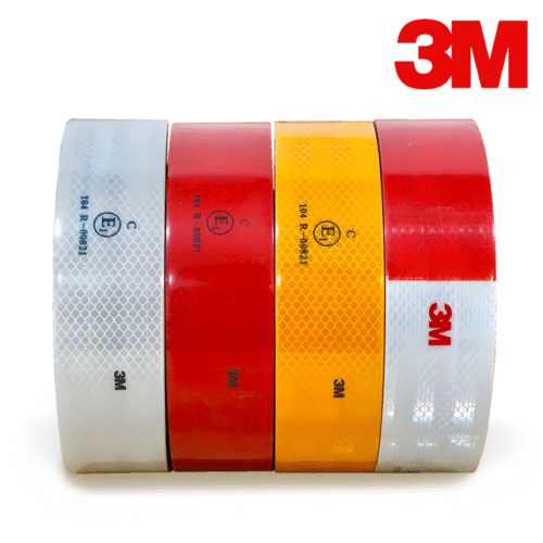 เทปสะท้อนแสง 3M สีแดง เหลือง ขาว มาตรฐานกรมขนส่งทางบก 53 มิล. x 50M