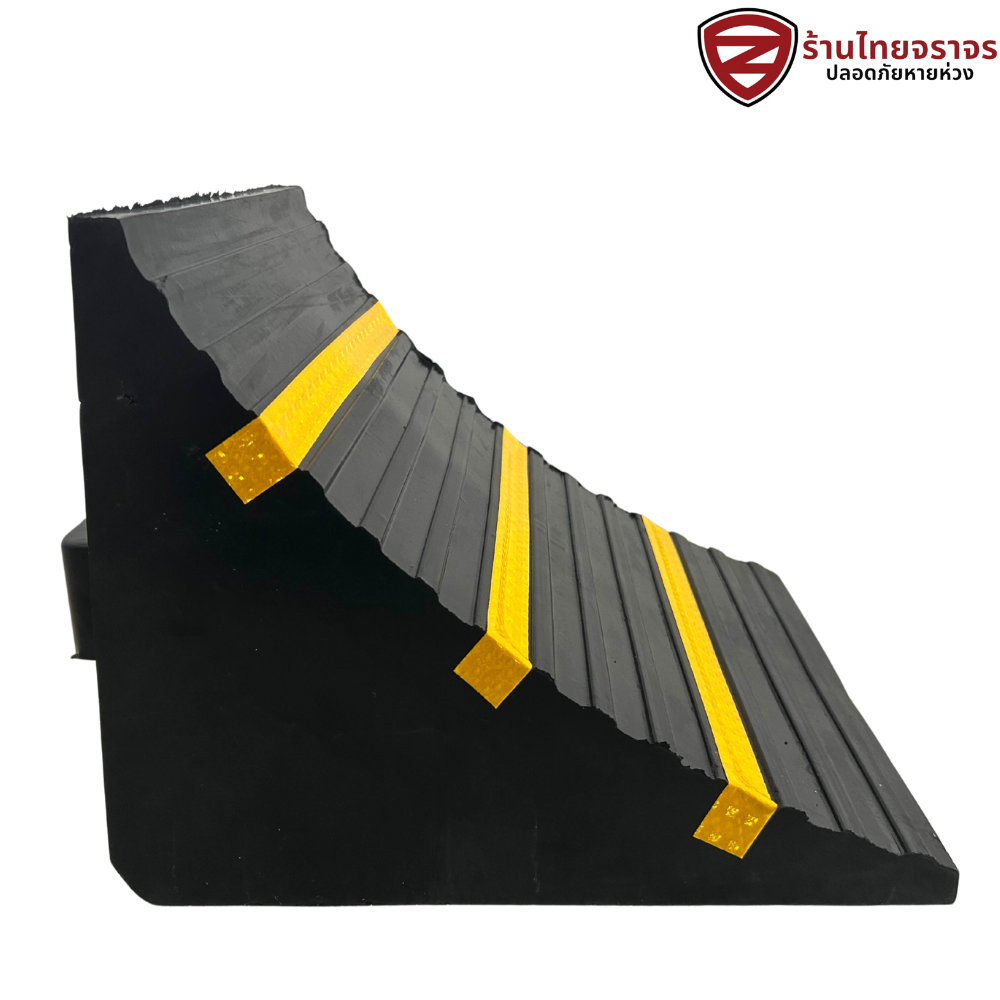 ยางกั้นล้อขนาดใหญ่ 28x31x26 Cm. พร้อมเเถบสะท้อนเเสง 3 เเถบ - Image 2