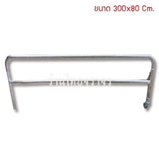 ประตูหมุนล้อเลื่อนสแตนเลส ขนาด 300x80 Cm. ชนิด Manual