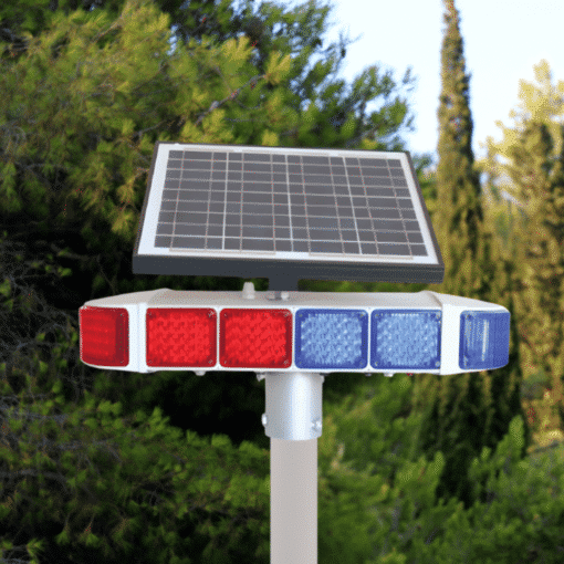 ไฟกระพริบพลังงานแสงอาทิตย์รอบทิศทาง