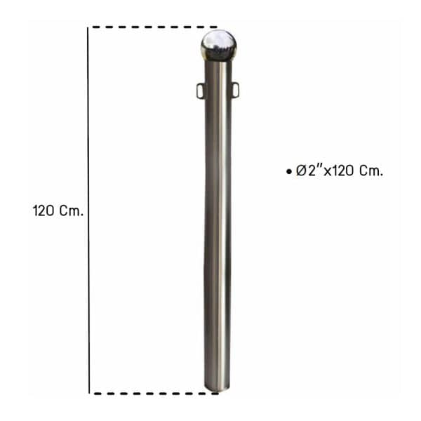 เสากั้นสแตนเลสชนิดหัวลูกบอล