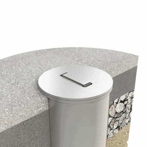 เสากั้นรถชนิดเก็บลงดินได้