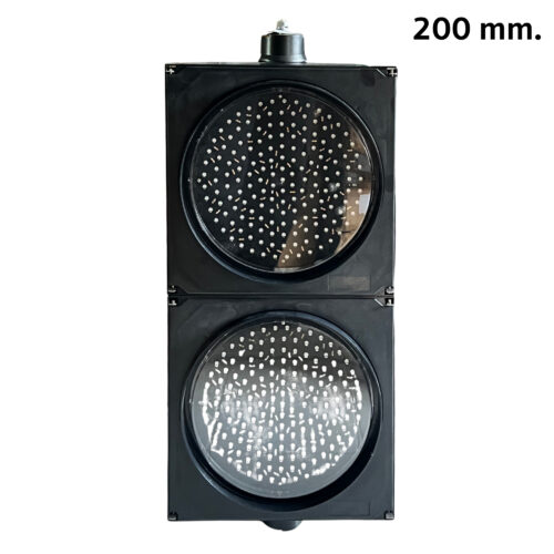 ไฟจราจร 2 ดวงโคม 200mm. สีเขียว-แดง LED 140 ดวง ไฟ 220V