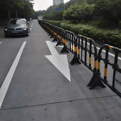 แผงกั้นพลาสติก สีดำ