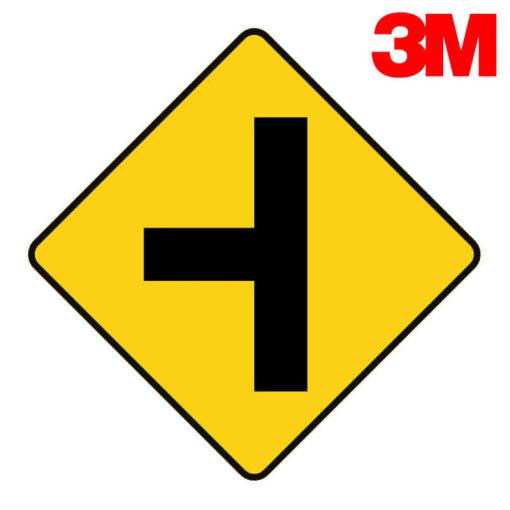 ป้ายเตือนทางแยกทางเอกทางซ้าย