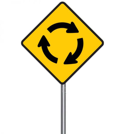 ป้ายเตือนวงเวียนข้างหน้า