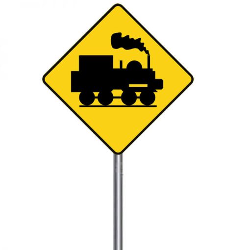 ป้ายเตือนทางข้ามรถไฟไม่มีเครื่องกั้นทาง