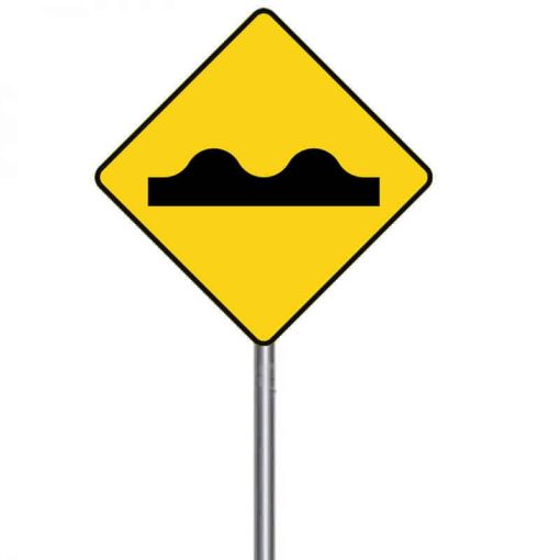 ป้ายเตือนผิวทางขรุขระ