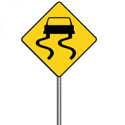 ป้ายเตือนทางลื่น