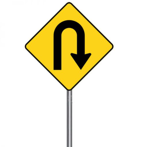 ป้ายเตือนจุดกลับรถขวา