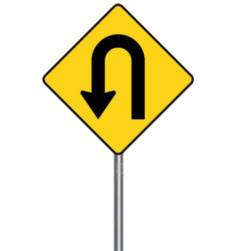 ป้ายเตือนจุดกลับรถซ้าย