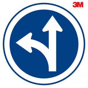 ป้ายให้ตรงไปหรือเลี้ยวซ้าย