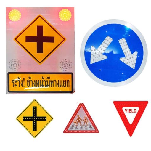 ป้ายจราจรกระพริบพลังงานแสงอาทิตย์
