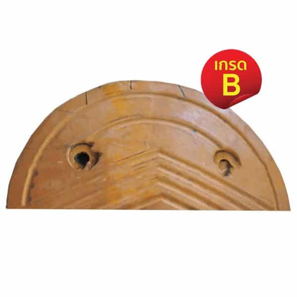 สินค้าเกรด B หัวปิดท้ายยางชะลอความเร็ว สีเหลือง ขนาด 35x17.5x5 Cm.