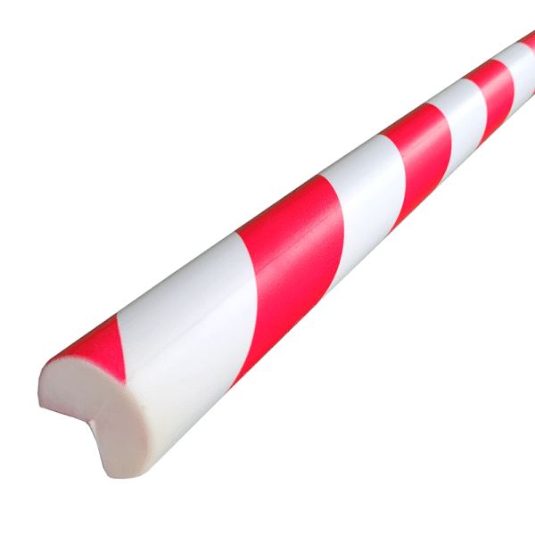 โฟมติดมุมกันกระแทก วัสดุ PU สีแดง-ขาว ขนาด 4x100 Cm. (ราคาต่อเมตร)