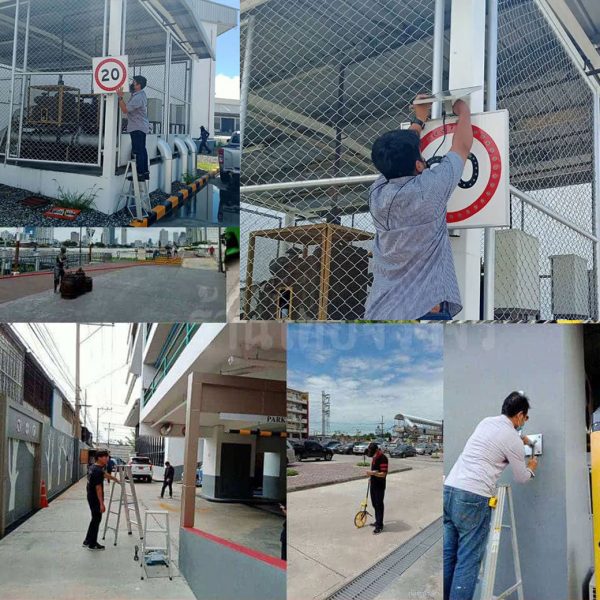 ติดตั้งป้ายไฟกระพริบโซล่าเซลล์