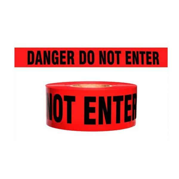 เทปกั้นเขต พร้อมข้อความ DANGER DO NOT ENTER สีแดง ขนาด 75 มม. x 500 เมตร