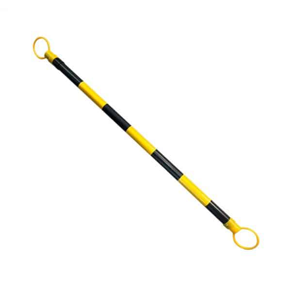 ท่อกั้นกรวยจราจร (แบริเขต) สีเหลือง-ดำ ยาว 120-220 Cm. แบบห่วงสีเหลือง