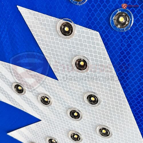 ป้าย solar cell วงเวียน LED พลังงานแสงอาทิตย์ อลูมิเนียม 1.2 มม ขนาดเส้นผ่านศูนย์กลาง 80 cm.  สติ๊กเกอร์ 3M Diamond grade แผง 10W เเบตเตอรี่ 12V 12Ah. (ราคาเฉพาะป้าย) - Image 5