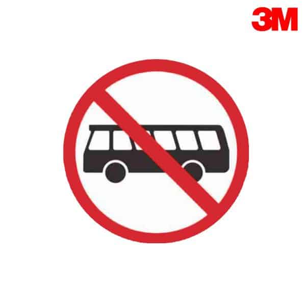 ป้ายห้ามรถบัสผ่าน บ.25-1 สะท้อนแสง 3M
