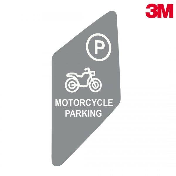 ป้ายที่จอดมอเตอร์ไซค์ ลบมุมตัดป้าย NN-93 สะท้อนแสง 3M