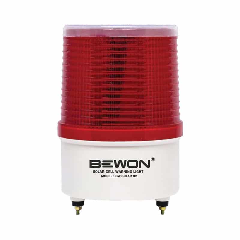 ไฟหมุน LED BEWON พลังงานแสงอาทิตย์ สีแดง