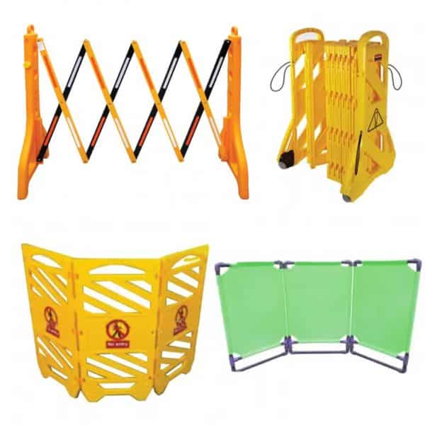 แผงกั้นยืดหดได้ วัสดุพลาสติก