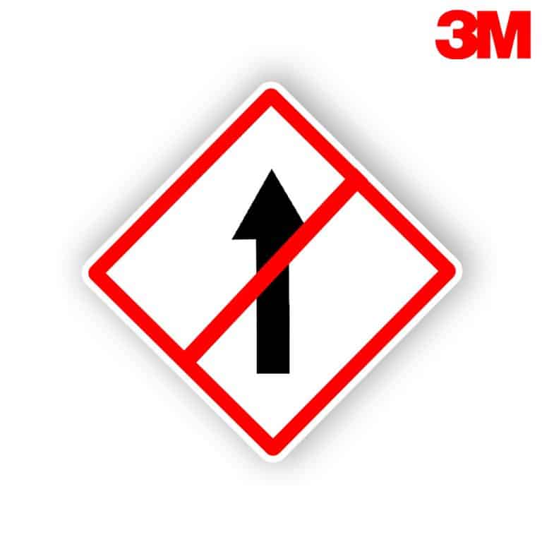 ป้ายห้ามตรงไป บ.80 สะท้อนแสง 3M