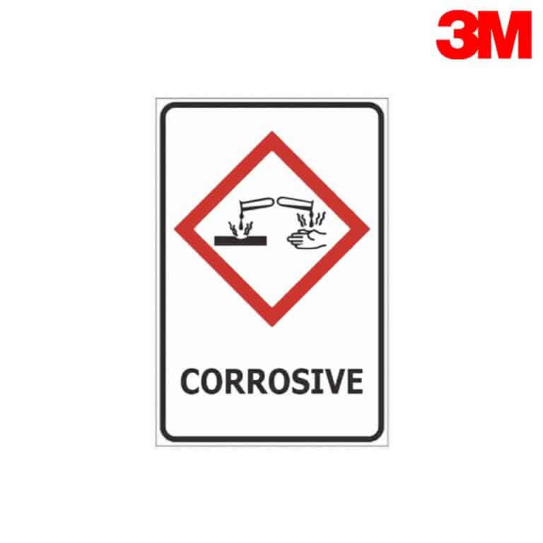 ป้ายกัดกร่อน CORROSIVE NN-155 สะท้อนแสง 3M