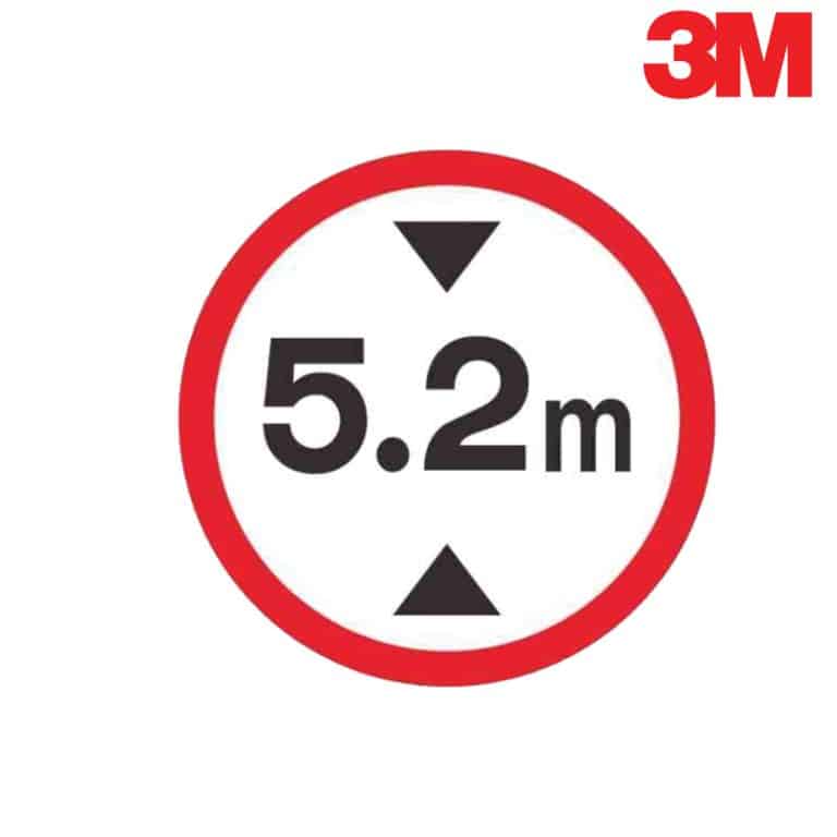 ป้ายจำกัดความสูง 5.2 เมตร สะท้อนแสง 3M