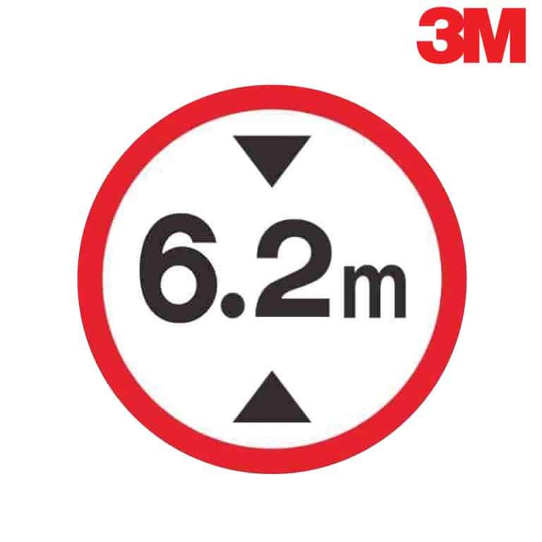 ป้ายจำกัดความสูง 6.2 เมตร สะท้อนแสง 3M