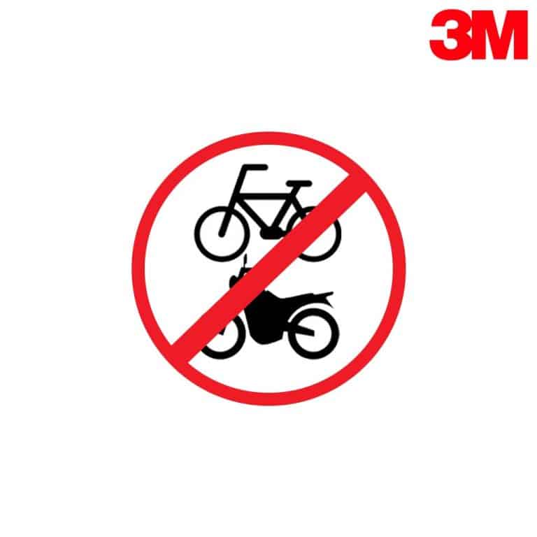 ห้ามรถจักรยานและรถจักร์ยานยนต์ สะท้อนแสง 3M