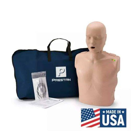 หุ่นฝึกการทำ CPR ให้กับผู้ใหญ่มีไฟที่ไหล่ซ้ายพร้อมบอกสถานะการทํา CPR ของผู้ฝึกซ้อม