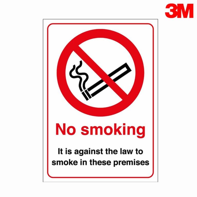 ป้าย No Smoking สะท้อนแสง 3M
