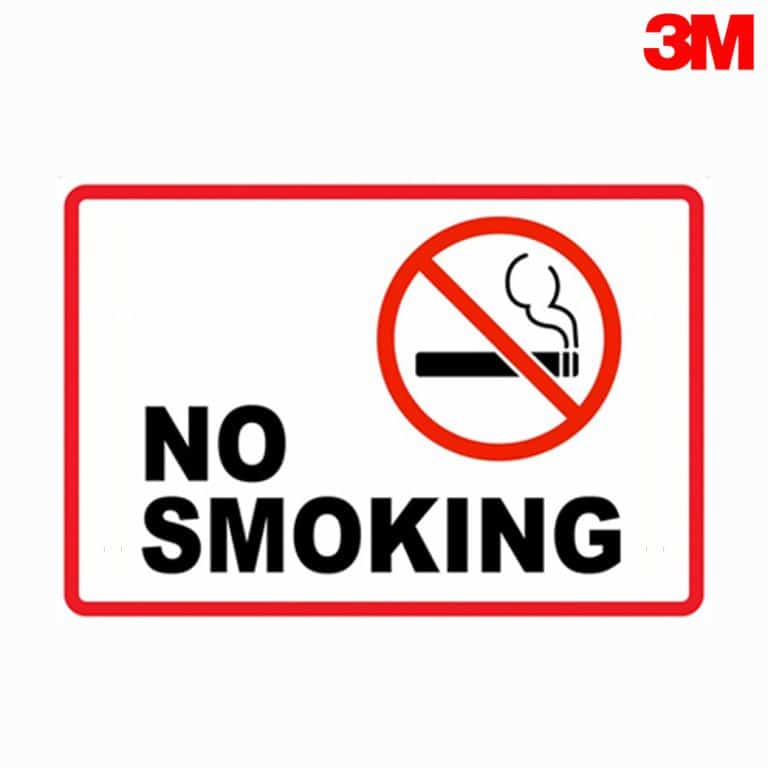 ป้าย NO SMOKING สะท้อนแสง 3M