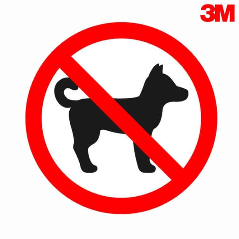 ป้ายห้ามนำสัตว์เลี้ยงเข้า สะท้อนแสง 3M