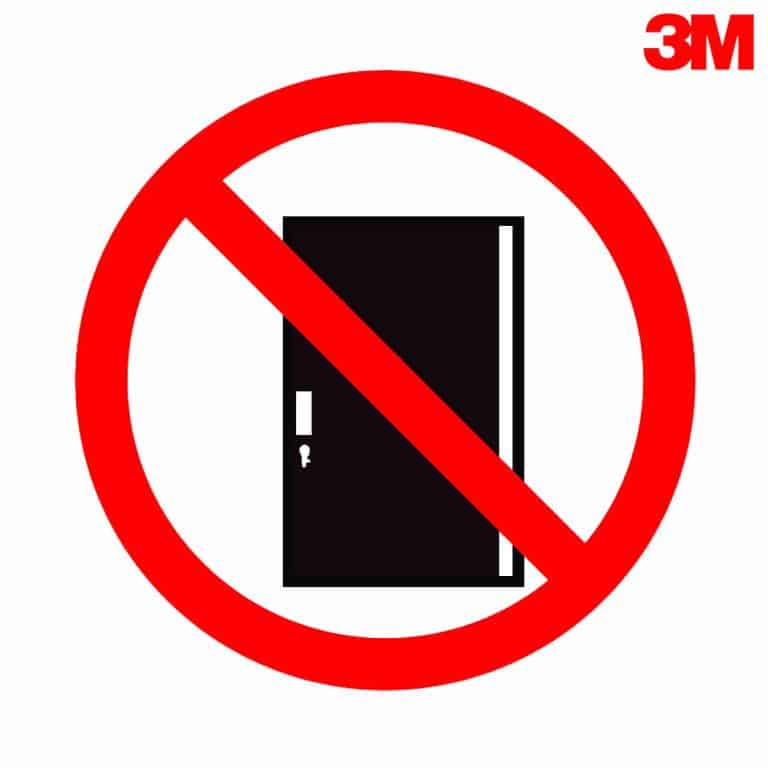ป้ายห้ามเข้าห้อง สะท้อนแสง 3M