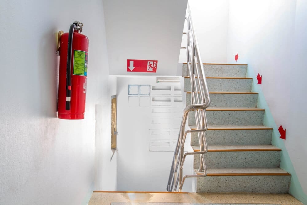 Fire extinguishers in high-rise buildings