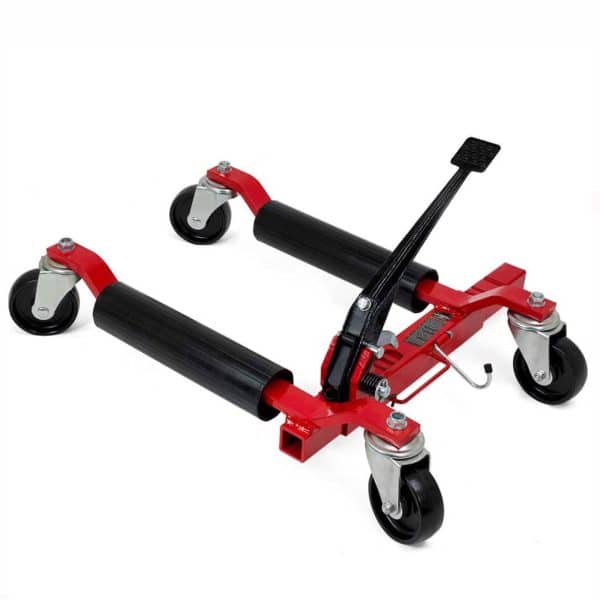 อุปกรณ์เคลื่อนย้ายรถ GoJack สีแดง แบบไม่มีไฮโดรลิก