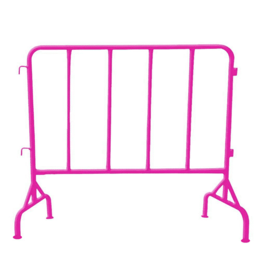 แผงกั้นจราจรสีชมพูไม่มีล้อ