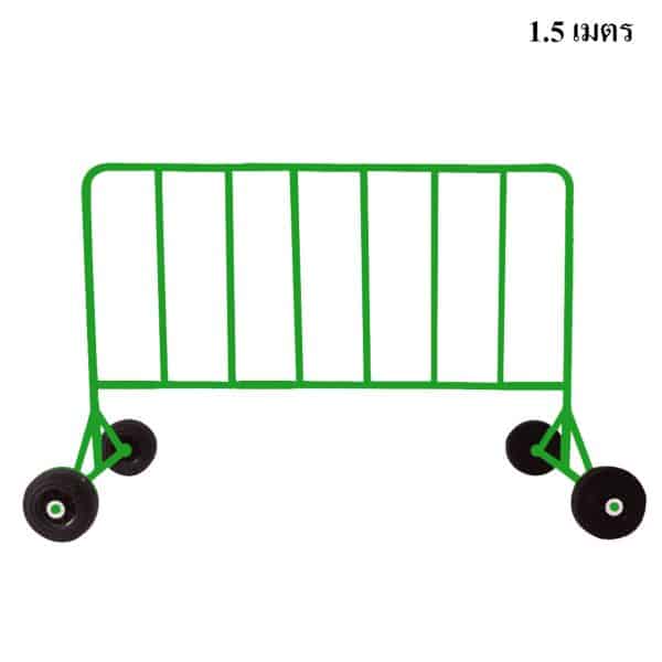 แผงกั้นจราจรสีเขียว