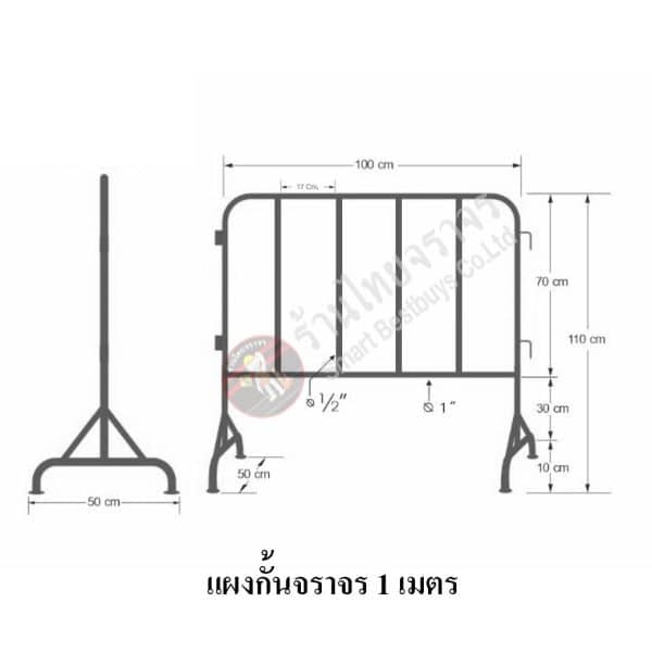 ขนาดแผงกั้นสแตนเลส
