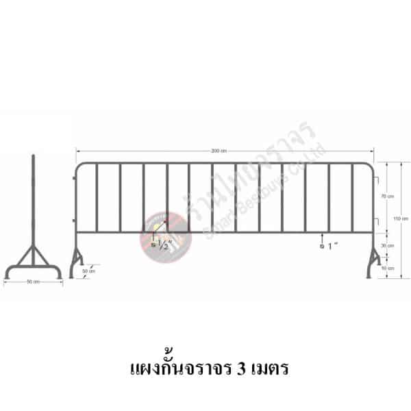 ขนาดแผงกั้นสแตนเลส