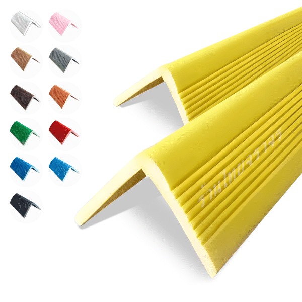 แผ่นครอบบันไดกันลื่น วัสดุ PVC ขนาด 5 x 2.5 Cm. ความยาว 100 Cm.