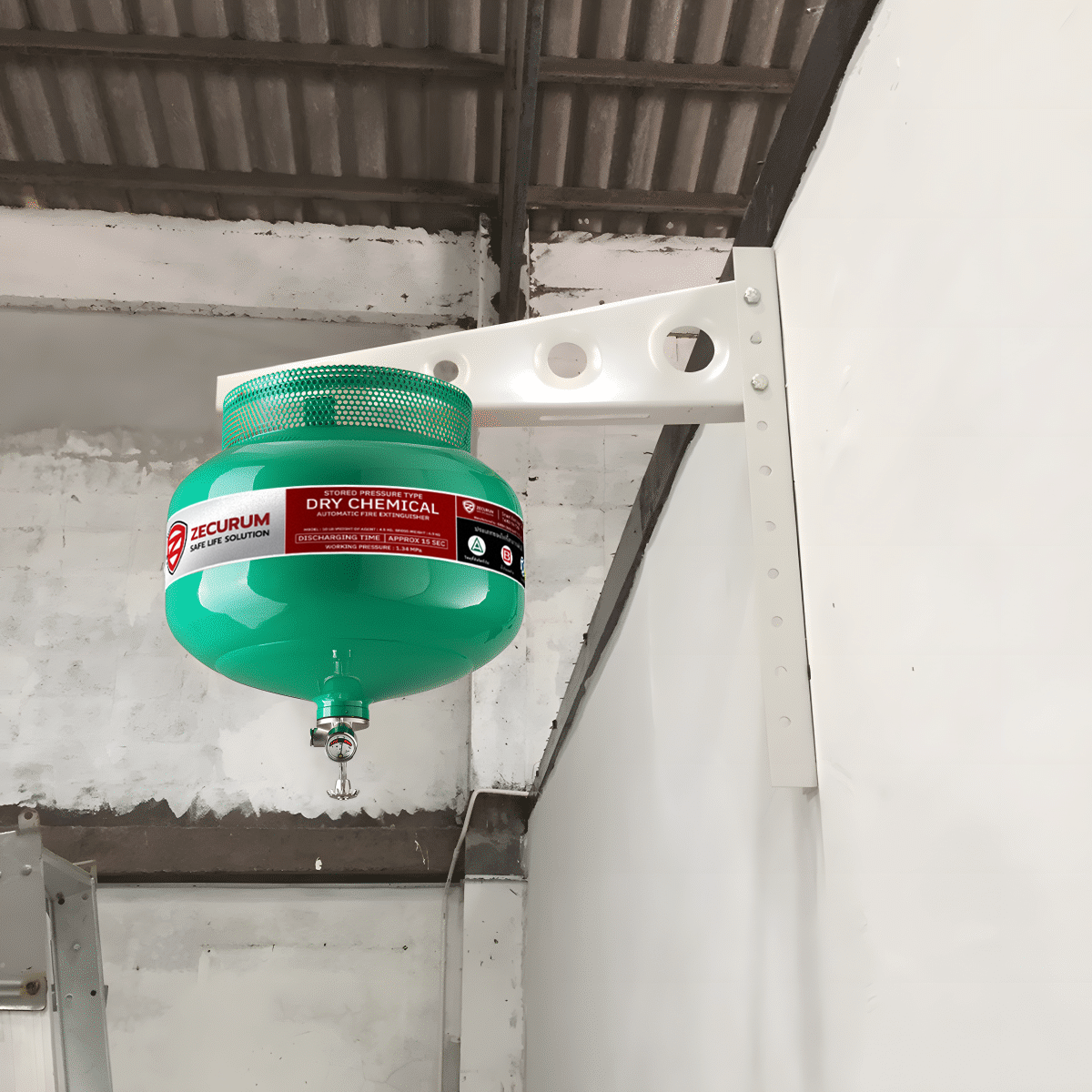 เครื่องดับเพลิง ZECURUM ชนิด AUTO น้ำยาเหลวระเหย (BF2000) ขนาด 15 ปอนด์ - Image 2