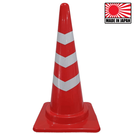 กรวยจราจร คาดแถบตัว V