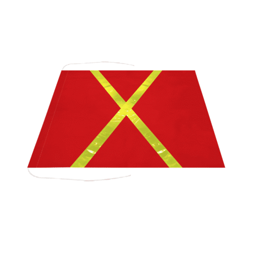 ผ้าแดงติดแถบสะท้อนแสงสำหรับติดท้ายรถ