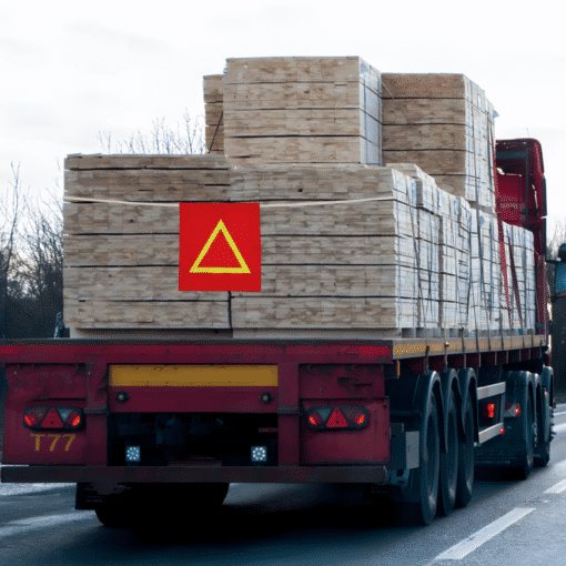 ผ้าแดงติดแถบสะท้อนแสงชนิดสามเหลี่ยม